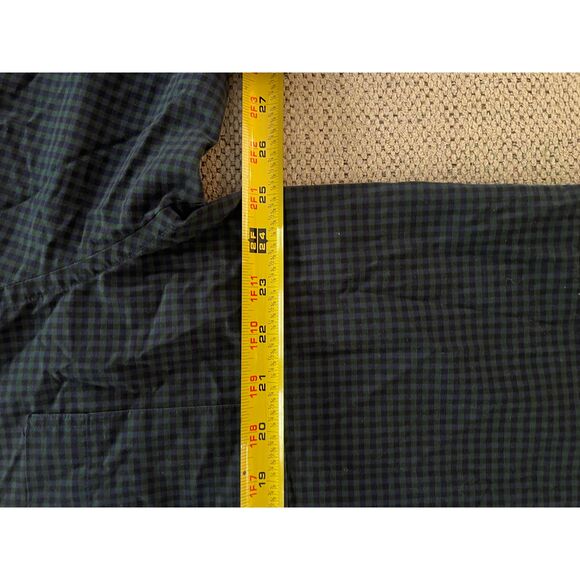 Nautica Blue Green Plaid Button Down Long Sleeve Shirt Men's Large 17.5 34/35 - Picture 7 of 10